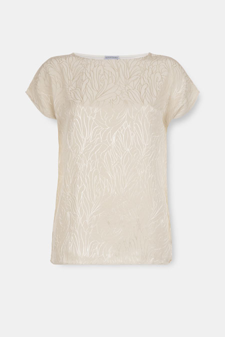 Majica sa diskretnim floralnim dezenom Tiffany Production